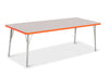 Jonticraft Berries® Rectangle Activity Table - 30" X 72", A-height - Gray/Orange/Gray