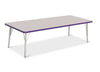 Jonticraft Berries® Rectangle Activity Table - 30" X 72", E-height - Gray/Purple/Gray