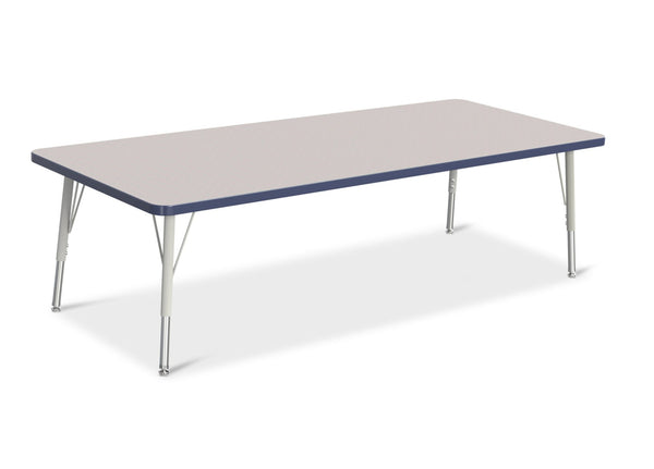 Jonticraft Berries® Rectangle Activity Table - 30" X 72", E-height - Gray/Navy/Gray