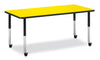 Jonticraft Berries® Rectangle Activity Table - 30" X 72", Mobile - Yellow/Black/Black