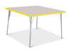 Jonticraft Berries® Square Activity Table - 48" X 48", A-height - Gray/Yellow/Gray