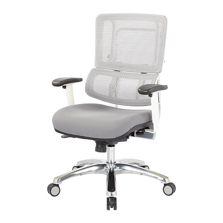 Office Star Vertical White Mesh Back Chair 99661W-5811