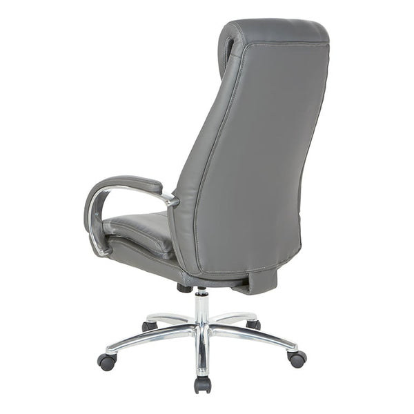 OFFICE STAR DELUXE EXECUTIVE LEATHER CHAIR - EC62119AL-EC2