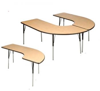 USA Capitol 36x72 Half Horseshoe Table