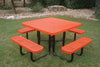 My T Coat 46" Square Portable Table - Expanded Metal - Industry Standard Coating