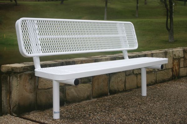 My T Coat 48" x 15" Players Bench with Back Expanded Metal