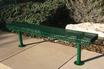 My T Coat 48" Rolled Bench without Back Expanded Metal