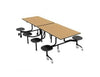 Palmer Hamilton 60T Stool Cafeteria Table - 30" Wide x 8' Long with 8 Stools