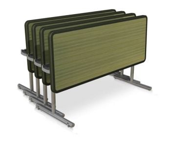 Palmer Hamilton Aero Lightweight Flip Top Table with Edgeguard 30" x 60" x 29"h w/Casters