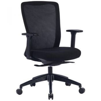 Mesh Back Manager/Conference Chair with Tilt Lock with Black Fabric Seat