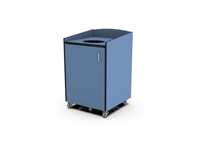 Palmer Hamilton Single Top-Load Recycle Receptacle with Casters 55 gallon