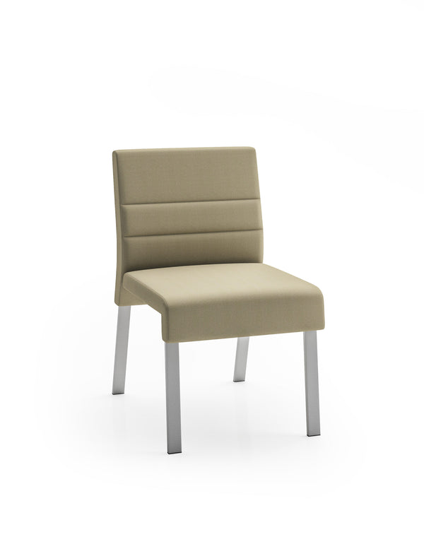 Lesro Waterfall Armless Guest Chair Grade 3 Fabric