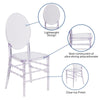 FLASH ELEGANCE CRYSTAL ICE STACKING FLORENCE CHAIR
