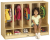 Jonti-CraftÂ® Toddler 5 Section Coat Locker with Step - without Cubbie-Trays