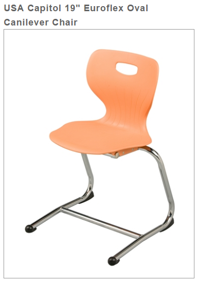 USA Capitol 18" Euroflex Oval Canilever Chair "Lifetime Warranty"