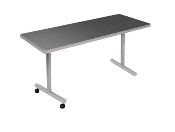 Interior Concepts, Motion Table, T-Leg, Casters, Height Adjustable-Pin Clip, 18d x66w x26-35h