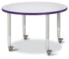 Jonticraft Berries® Round Activity Table - 36" Diameter, A-height - Gray/Navy/Navy