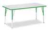 Jonticraft Berries® Rectangle Activity Table - 30" X 48", A-height - Gray/Green/Green