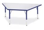 Jonticraft Berries® Trapezoid Activity Tables - 30" X 60", E-height - Gray/Blue/Blue