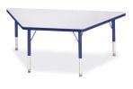 Jonticraft Berries® Trapezoid Activity Tables - 24" X 48", E-height - Gray/Blue/Blue