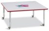 Jonticraft Berries® Square Activity Table - 48" X 48", Mobile - Maple/Maple/Gray