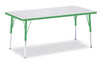 Jonticraft Berries® Rectangle Activity Table - 30" X 48", T-height - Gray/Green/Green