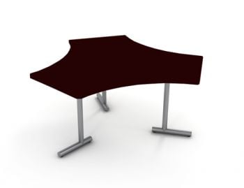 Interior Concepts, Motion Table, Collaboration, 59d x68w x 29h w/24in ends, Glides, T-Legs, TRESPA Worksurface, Minimum Order 2