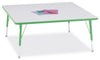 Jonticraft Berries® Square Activity Table - 48" X 48", Mobile - Maple/Maple/Gray