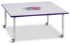 Jonticraft Berries® Square Activity Table - 48" X 48", Mobile - Gray/Blue/Gray