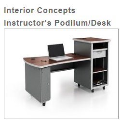 Interior Concepts Instructor's Podiium/Desk