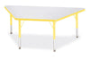Jonticraft Berries® Trapezoid Activity Tables - 24" X 48", T-height - Gray/Yellow/Yellow
