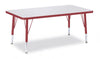 Jonticraft Berries® Rectangle Activity Table - 24" X 36", A-height - Gray/Red/Red