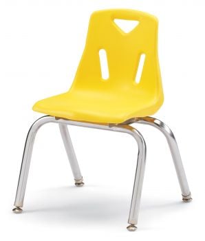 Jonticraft Berries® Stacking Chair with Chrome-Plated Legs - 10" Ht - Yellow