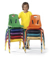 Jonticraft Berries® Stacking Chair with Powder-Coated Legs - 10" Ht - Teal