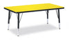 Jonticraft Berries® Rectangle Activity Table - 30" X 48", E-height - Yellow/Black/Black
