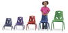 Jonticraft Berries® Stacking Chairs with Powder-Coated Legs - 16" Ht - Set of 6 - Navy