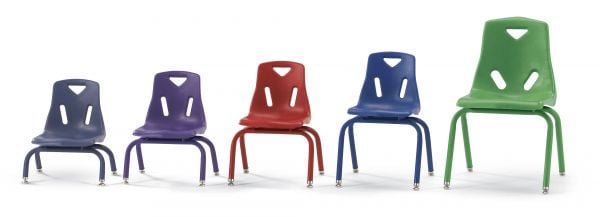Jonticraft Berries® Stacking Chairs with Powder-Coated Legs - 12