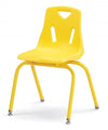 Jonticraft Berries® Stacking Chair with Powder-Coated Legs - 14" Ht - Yellow