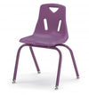 Jonticraft Berries® Stacking Chairs with Powder-Coated Legs - 14" Ht - Set of 6 - Purple