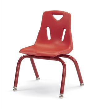Jonticraft Berries® Stacking Chairs with Powder-Coated Legs - 10" Ht - Set of 6 - Red