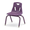 Jonticraft Berries® Stacking Chair with Powder-Coated Legs - 12" Ht - Purple