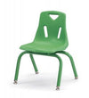 Jonticraft Berries® Stacking Chair with Powder-Coated Legs - 12" Ht - Green
