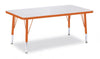 Jonticraft Berries® Rectangle Activity Table - 30" X 48", E-height - Gray/Orange/Orange