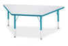 Jonticraft Berries® Trapezoid Activity Tables - 24" X 48", A-height - Gray/Teal/Teal