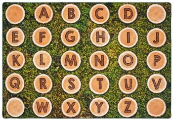 Carpets for Kids Alphabet Tree Rounds Seating Rug 6' x 9'