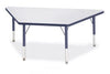 Jonticraft Berries® Trapezoid Activity Tables - 24" X 48", E-height - Gray/Blue/Blue