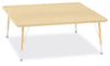 Jonticraft Berries® Square Activity Table - 48" X 48", T-height - Gray/Orange/Orange