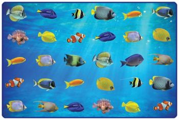 Carpets for Kids Friendly Fish Seating Rug 6' x 9'