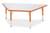 Jonticraft Berries® Trapezoid Activity Tables - 24" X 48", T-height - Gray/Orange/Orange