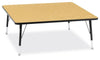 Jonticraft Berries® Square Activity Table - 48" X 48", A-height - Gray/Yellow/Gray